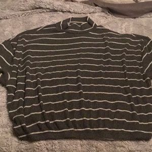 Grey and white stripped shirt from garage